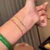 Anillo de Correr Mini Popular de Xiaohongshu, Pulsera Simple y de Gama Alta para Mujer, Pulseras Apilables para Otoño e Invierno, Envío Directo de Una Pieza