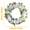 Nova Guirlanda de Flores da Primavera para Pendurar na Porta Decoração de Porta de Casamento Fotografia Celebração de Casamento Decoração Floral para Sala de Estar Guirlanda de Peônias Artificiais Brancas