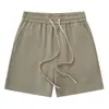 Shorts Deportivos de Algodón Puro Pesado de 410g con Cordón para Verano Estampado y Bordado Personalizado Casual Holgado para Hombres y Mujeres Stock Listo Venta al por Mayor