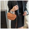 Bolsa de Ombro Transversal com Design de Concha Prensada Estilosa 23 Bolsa de Mão 20 Bolsa Feminina Feminina Semicircular Moda Nova