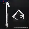 Modelo de Hueso de Miembro Superior Derecho con Escápula y Clavícula, Anatomía del Húmero, Radio y Cúbito, Material Didáctico Anotado para Enseñanza y Entrenamiento Ortopédico