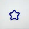 Llavero de estrella de cinco puntas pintado con aerosol de color, anillo plano cerrado, llavero hecho a mano, llavero DIY, accesorios de joyería, colgante