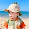 Chapéu de Sol para Bebê para Primavera e Verão, Chapéu de Pescador com Proteção Solar para Bebês com Aba Larga, Estilo Fino, Removível, Chapéu de Sol Infantil Unissex