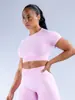 Soporta personalización OEM/ODM para nuevos modelos transfronterizos de tops cortos transpirables para mujer con ombligo descubierto para deportes y uso al aire libre
