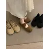 Zapatos Mary Jane de estilo retro francés, artísticos, de piel mate, con una sola tira, punta poco profunda, punta redonda y planos tipo bailarina para mujer