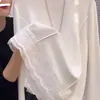 Venta al por mayor del fabricante Otoño e Invierno Camiseta Térmica de Terciopelo de Manga Larga para Mujer con Adorno de Encaje en el Dobladillo, Prenda Interior Cálida