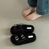 Chanclas Versátiles Estilo Coreano de Lunares para Mujer Verano 2026 Nuevas Sandalias Antideslizantes de Suela Gruesa con Punta Redonda para Exteriores para Mujer
