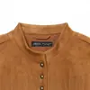 Venta al por mayor transfronteriza 2026 Moda europea y americana casual chaqueta de botones con textura de gamuza y detalle de bolsillo para mujer E5260658