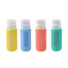 Botella dispensadora de silicona Colección Viaje al aire libre Set de champú y gel de ducha Botella portátil exprimible para almacenamiento de loción
