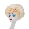 Amazon Explosiones Paté Lazo Cinta Seda Imitación Ala Ancha Ducha Lunar Gorro Belleza Peluquería Diadema Gorro de Noche Grande