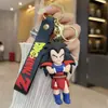 Llavero colgante de Dragon Ball adorno de goma suave de PVC figura de anime de dibujos animados llavero colgante para bolsa de pareja