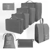 Bolsa de almacenamiento de viaje, juego de seis piezas, juego de siete piezas, juego de ocho piezas, bolsa de lavado plegable, bolsa de almacenamiento de ropa, paquete de bolsa de viaje