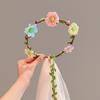 Véu Guirlanda Mori Super Fada Véu Infantil Oversized Véu Laço de Tule Grampo de Cabelo Flor Acessório de Cabelo Infantil Fada