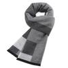 Bufanda de Invierno Nueva 2026 para Hombre Jacquard Polar Moda Versátil Bufanda para Hombre Lana Sintética Cuadros Bufanda de Cuello para Hombre