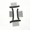 Cubierta para cabeza de peluca tenedor de acero accesorios para pelucas peine de 7 dientes peine de 6 dientes clip de peine de acero hierro malla para peluca peine para el cabello