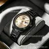 Reloj para Hombre Carsikie Banda de Acero Inoxidable Negra Resistente al Agua de Negocios Cuarzo Reloj de Exportación Esfera Grande Manecillas