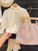 Ropa infantil estilo coreano Ningli camiseta interior para niñas ropa de otoño e invierno ropa infantil con forro polar engrosada camiseta de manga larga estilo coreano para niños moda