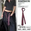 Cinturón de corbata a rayas vintage, bufanda de seda unisex, cadena de cintura versátil de nicho casual para pantalones, accesorio de bufanda para la cintura