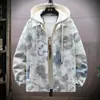 Comercio exterior transfronterizo generación explosiones masculinas otoño 2024 nuevo chaqueta casual para hombre manga larga holgada con capucha