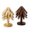 Alfombrilla Aislante Térmico de Madera Maciza, Alfombrilla Antiescaldado, Alfombrilla de Mesa Resistente a Altas Temperaturas para el Hogar, Alfombrilla para Ollas, Alfombrilla para Tazas, Alfombrilla para Cazuelas con Acabado Premium