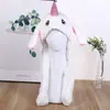 Sombrero de orejas de conejo que se mueven Red social sombrero de conejo lindo sombrero de conejo con airbag sombrero de Pikachu