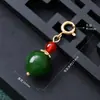 Contas redondas de ágata de cristal natural, pequenos pingentes, acessórios para pulseiras, colares, acessórios DIY, fechos universais, pingentes de bolsa