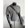 Camiseta de Punto de Manga Corta, Estilo Retro Americano Old Money, Corte Ajustado, Camisa Transpirable para Hombre