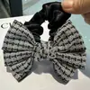 Scrunchie de Xadrez Estilo Francês para Mulheres, Elástico Elegante para Prender Rabos de Cavalo Altos, Atacado de Acessórios de Cabelo