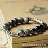 Jingdezhen cerámica joyería cuentas pulsera estilo étnico imitación Miao plata joyería puesto puesto suministro