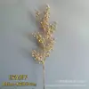 Flor Dourada Artificial Flor de Ano Novo Flor de Plástico Eucalipto Cauda de Fênix Folha de Ouro Flor de Natal Decoração de Balde de Ano Novo