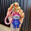 Llavero mecánico luminoso de oso, juguete galvanizado, llavero de coche, bolso, colgante, muñeca, máquina, regalo, venta al por mayor