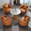 Conjunto de Sofá de Um Lugar de Luxo e Mesa de Centro para Lazer, Recepção de Hotel, Escritório, Sala de Vendas, Mesas e Cadeiras de Reunião, Salão de Beleza