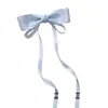 Elegante Pinza para el Cabello con Lazo de Cinta para Mujer, Herramienta para Cola de Caballo Baja o Moño Desordenado, Pinza de Pato para la Parte Posterior de la Cabeza, Pinza de Garra para el Cabello