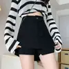Saia Midi Açoiteada de Cintura Alta Slimming Abraça-Quadril Anti-Exposição Linha A Falsa Duas Peças Mini Saia Shorts Feminina Nova Primavera/Outono 2026