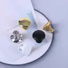 Alça de liga de alumínio estilo moderno americano europeu alça preto dourado gaveta banheiro sapatos armário de roupas feminino dedo furo único acessórios de ferragem