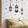 Novo Lustre Simples FX-C390 Oriente Médio Estrela Quarto Sala de Estar Entrada Parede Embelezamento Adesivo Decorativo de Parede