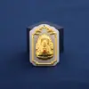 Pie de oro 999 llama hueca Guanyin Buda colgante para parejas hombres y mujeres productos de jade con incrustaciones de oro Se venderá al por mayor en vivo