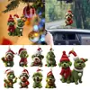 Decorações de Árvore de Natal Acrílicas Transfronteiriças Pingente Espírito Fantasma de Pelo Verde Decoração de Natal