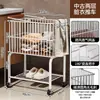 Cesto de Roupa Suja Usado, Cesto de Tela para Roupas Sujas, Rack de Armazenamento para Banheiro, Cesto de Roupa de Chão para Quarto, Carrinho de Armazenamento para Cozinha