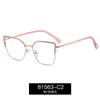 81563 Nuevos Lentes Anti-luz Azul para Mujer Fábrica en stock Venta al por Mayor Comercio Exterior Lentes Metálicos para Miopía