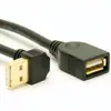 Cabo de Extensão Usb A Fêmea para Usb A Macho Banhado a Ouro Versão com Curva para Cima, Baixo, Esquerda e Direita 2.0 Rohs 5m Pode Ser Personalizado