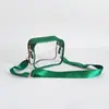 Bolsa de Ombro Colorida com Zíper Impermeável Bolsa de Armazenamento Transparente em PVC para Mulheres Bolsa Transparente Portátil para Uso Externo