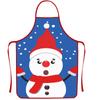 Delantal Decorativo Navideño Estampado a Color Delantal de Cuello Halter Decorativo Delantal con Cordones Delantal Impermeable y a Prueba de Aceite Delantal de Venta al por Mayor Transfronteriza