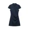 Vestido Mini Feminino Elegante e Moderno Estilo Europeu Transfronteiriço 2026 Novo Atacado Nó de Corda Fivela Slim Fit 7767826