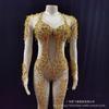 Mono de Cadena de Perlas y Diamantes de Lujo Transfronterizo Ropa para Club Nocturno Banquete Vestido de Noche Ropa para Cantante Femenina
