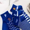 Primavera e Verão 2025 Bordado Fino Invisível Listra de Letra Estilo Neutro Casal Meias Cano Baixo Masculinas e Femininas Moda Azul Estilo Universitário