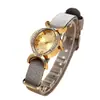 Reloj de Mujer Nuevo Modelo Transfronterizo Venta al por Mayor Lona de Nylon Reloj de Cuarzo para Estudiante Reloj Incrustado de Diamantes Reloj Ovalado