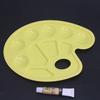 Paleta de plástico para pintura infantil atacado, paleta oval manual para pintura, paleta de linha Wei Zhuang, suprimentos para mistura de cores