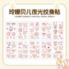 10 Piezas de Pegatinas de Tatuaje de Kuromi que Brillan en la Oscuridad, Linda Decoración Facial de My Melody para Niños, Papel Impermeable de Dibujos Animados Frescos