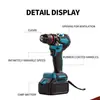 Destornillador Eléctrico Personalizado Taladro Eléctrico de Litio Taladro Eléctrico Multifuncional para el Hogar Herramientas para Carpintería Ferretería Juego de Carga Impacto